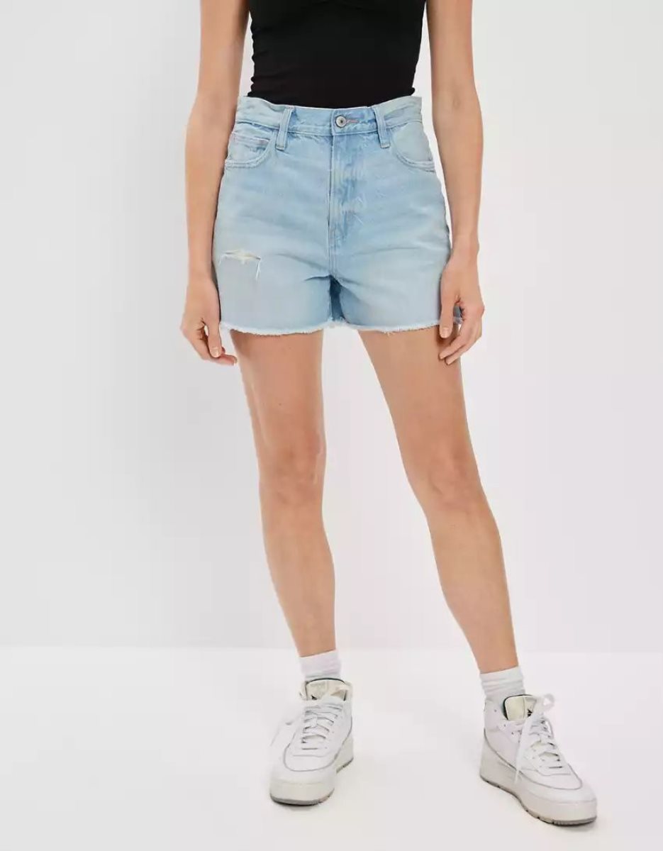 Shorts American Eagle AE Denim Highest Taille '90s Boyfriend Indigo Clair Femme | SHQ-94363567